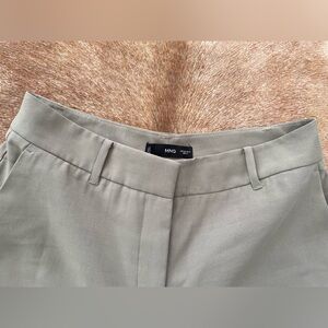 Mango wide leg sage/gray pant